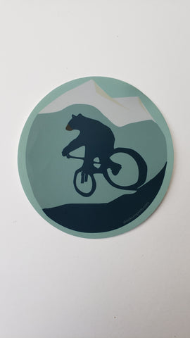 Bear on Bike Decal