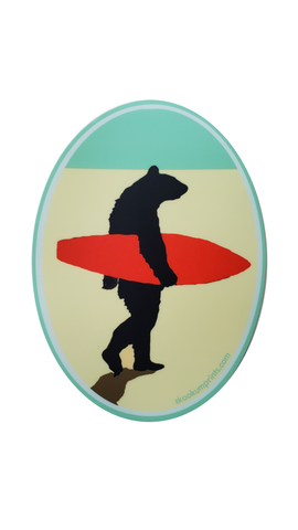 Surf Bear Decal